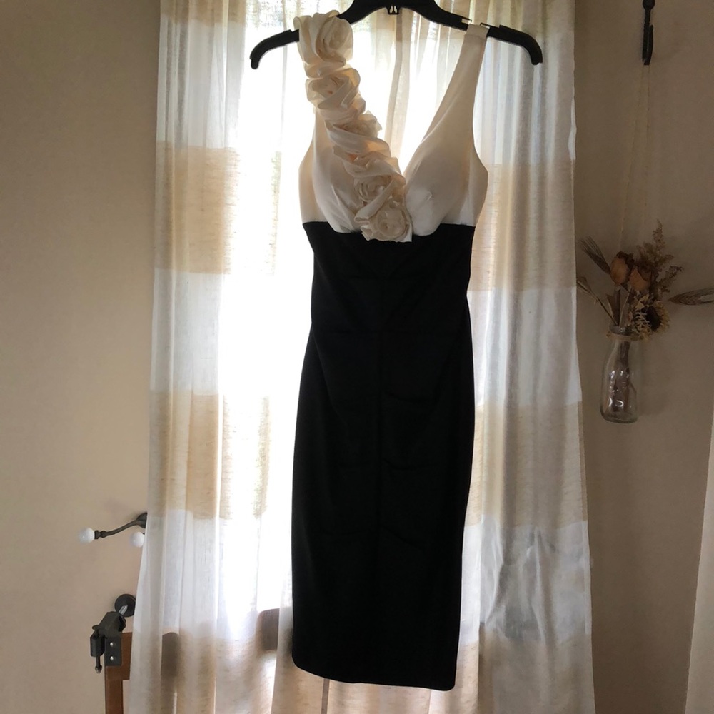 Black and white dress with flowers